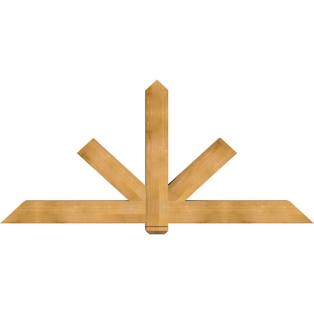 Ekena Millwork Kennewick Rough Sawn Timber Gable Bracket, Western Red Cedar, 84"W x 38"H x 6"D x 6"F, 11/12 Pitch GBW084X38X0606KEN00RWR